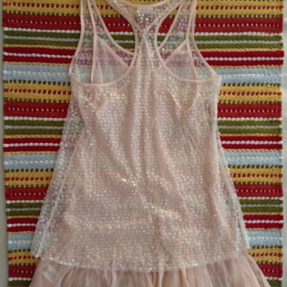 Free People NWOT intimate glittery dress in peach - Picture 3 of 5